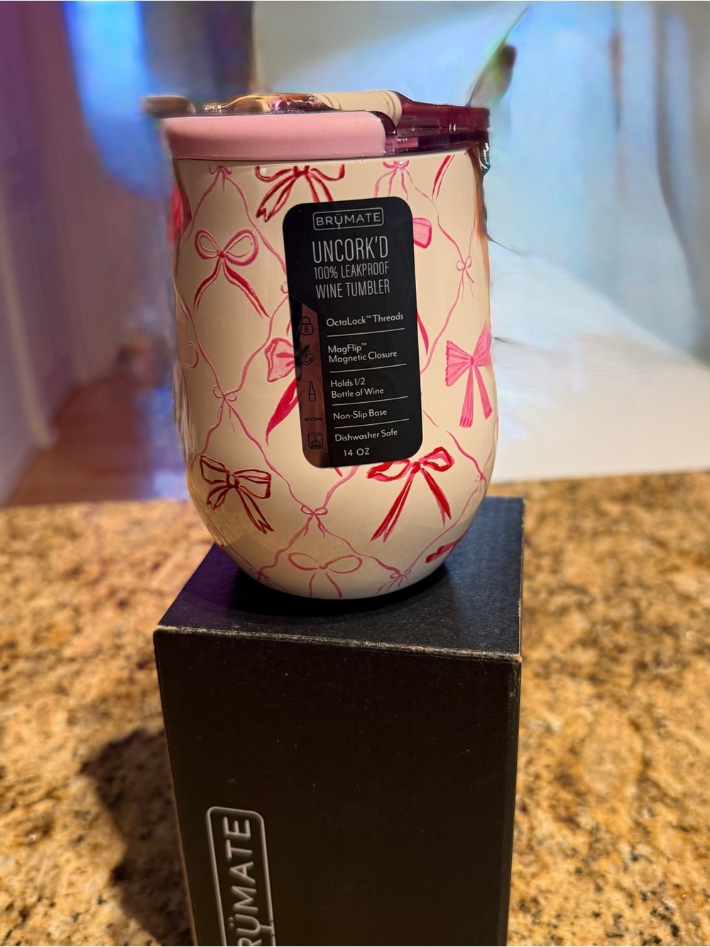 Brumate Pink Bow Pattern Insulated Drinkware
